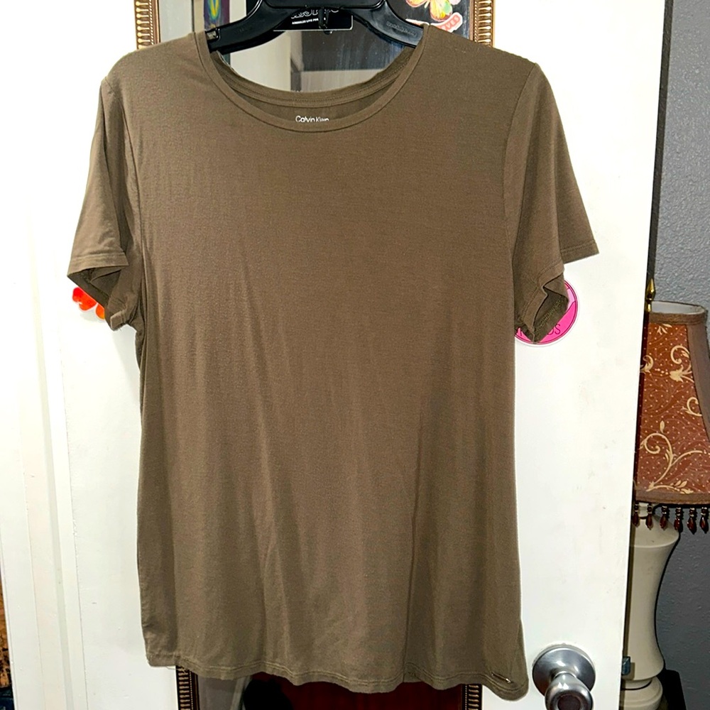 Calvin Klein baby doll shirt Army green